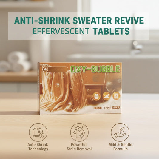 Anti-Schrumpf Pullover-Tabletten – Schützt die Form, Macht Weich & Farbschonend 🧺