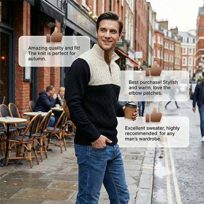 🔥Heiße Sonderangebote – Herren-Pullover mit Farbblock-Kragen und Knöpfen🔥Kaufen Sie 2 und erhalten Sie kostenlosen Versand