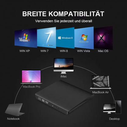 💿 USB-Externes CD/DVD-Laufwerk – Plug & Play für alte Fotos, Musik & Dateien (ohne Laufwerk am Laptop?) ✨