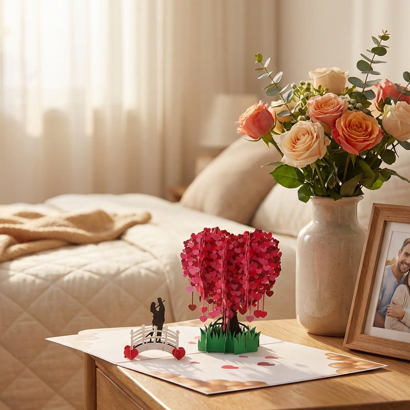 💕Heiße Sonderangebote - 3D Pop-up Herzbaum Grußkarte