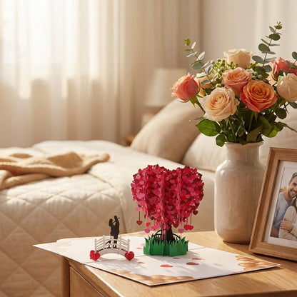 💕Heiße Sonderangebote - 3D Pop-up Herzbaum Grußkarte