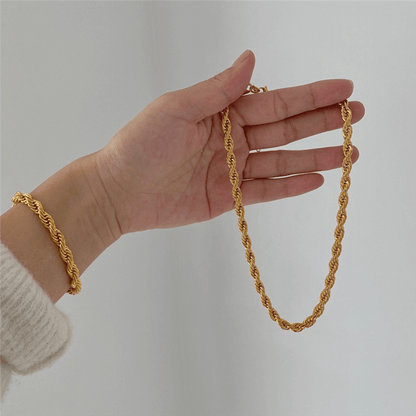 ✨💛Layered Gold Twist Rope Necklace