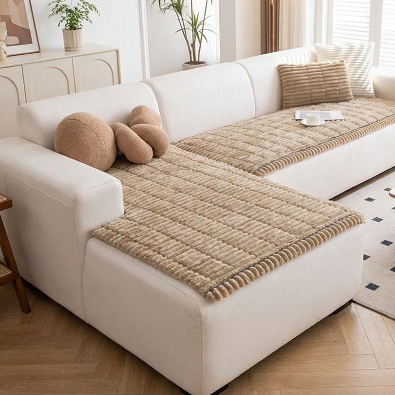 ☁️🏠Gestepptes Cord-Sofa-Kissen mit rutschfester Unterseite