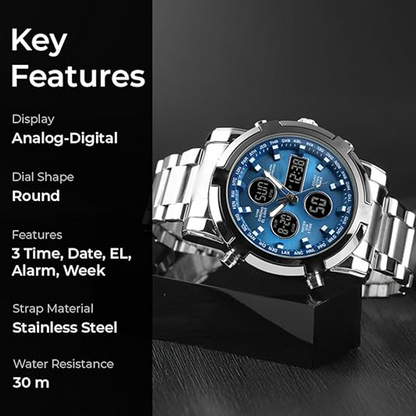 ⌚💧Men's Waterproof Military Analog-Digital Watches