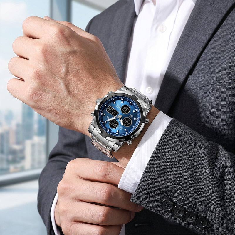 ⌚💧Men's Waterproof Military Analog-Digital Watches