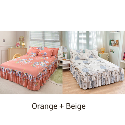 ⏳3-teiliges Rüschen-Bettrock-Set🛏️