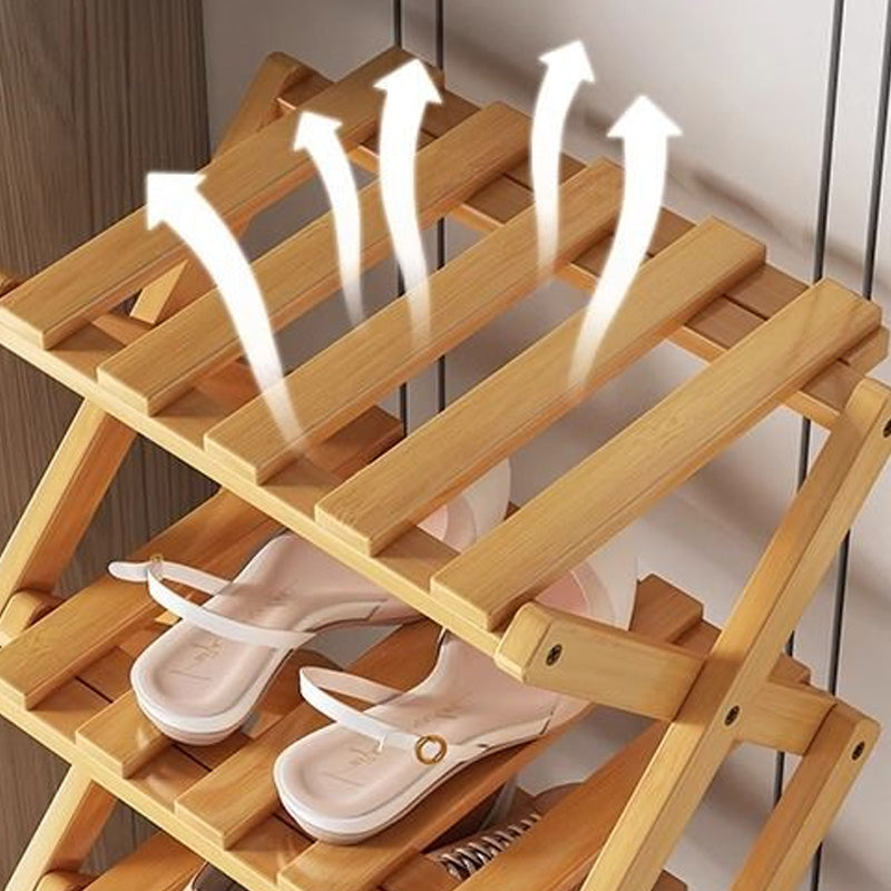 💘 Valentinstagsangebot: 50% Rabatt!👟 Langlebiges zusammenklappbares Bambus-Schuhregal – Mehrstufig & platzsparend!