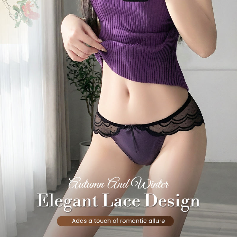 💜Letzter Tag: 1 kaufen, 1 gratis dazu💜Sexy Satin-Spitzenhöschen für Damen