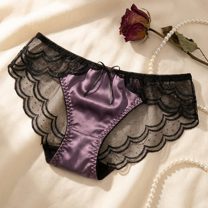 💜Letzter Tag: 1 kaufen, 1 gratis dazu💜Sexy Satin-Spitzenhöschen für Damen
