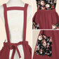 Floral Cotton Kitchen Apron with Pockets