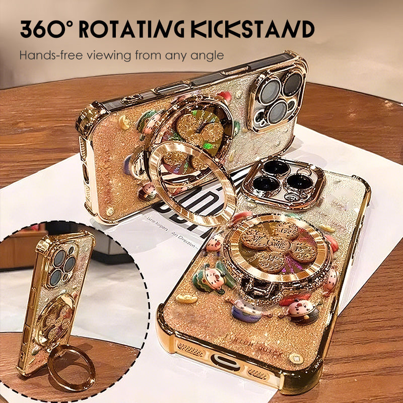 Phone Case With 360° Rotatable Magnetic Kickstand