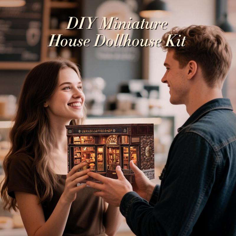 🎄📚Weihnachts-DIY-Buch-Kit, Miniatur-Puppenhaus mit LED-Licht, Staubschutzhülle, Geschenkidee für Erwachsene, Black Friday Home Decor, perfektes Weihnachtsgeschenk