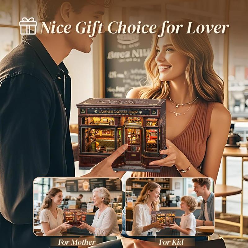 🎄📚Weihnachts-DIY-Buch-Kit, Miniatur-Puppenhaus mit LED-Licht, Staubschutzhülle, Geschenkidee für Erwachsene, Black Friday Home Decor, perfektes Weihnachtsgeschenk