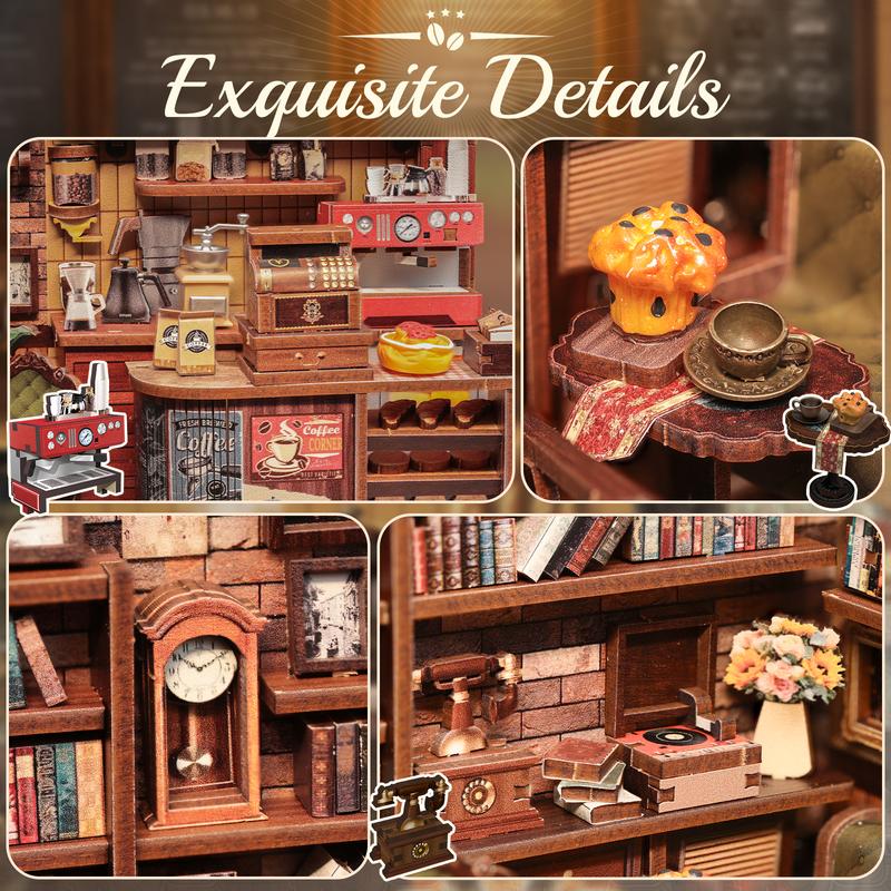 🎄📚Weihnachts-DIY-Buch-Kit, Miniatur-Puppenhaus mit LED-Licht, Staubschutzhülle, Geschenkidee für Erwachsene, Black Friday Home Decor, perfektes Weihnachtsgeschenk