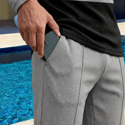 Herren-Trainingsanzug mit Kapuze und Farbblock-Design 👖