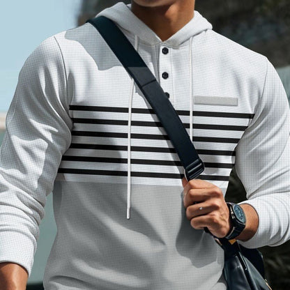 Herren-Trainingsanzug mit Kapuze und Farbblock-Design 👖