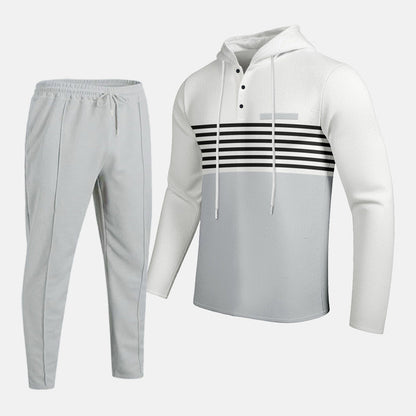 Herren-Trainingsanzug mit Kapuze und Farbblock-Design 👖