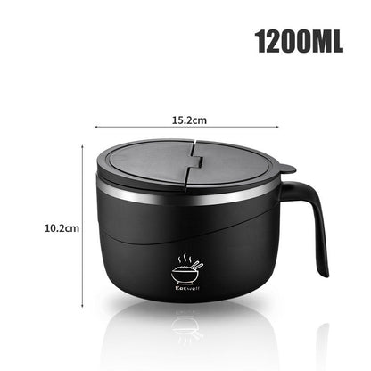 🍲 Isolierte Ramen-Schüssel aus 304 Edelstahl – Praktisch für Haushalt und Küche