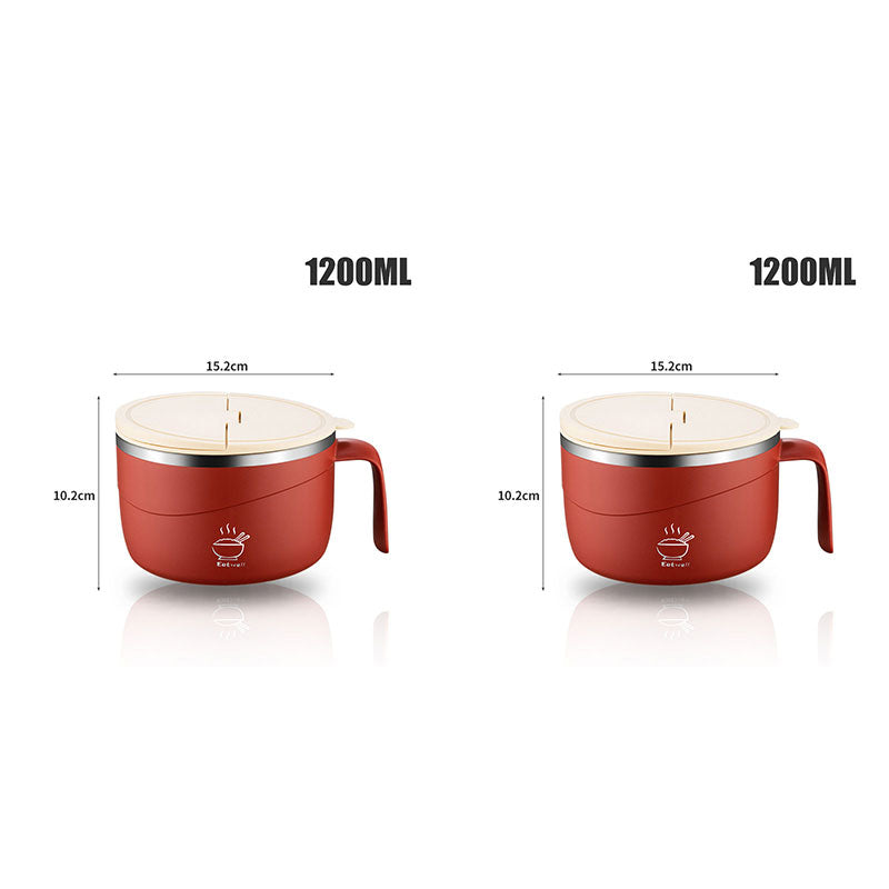 🍲 Isolierte Ramen-Schüssel aus 304 Edelstahl – Praktisch für Haushalt und Küche