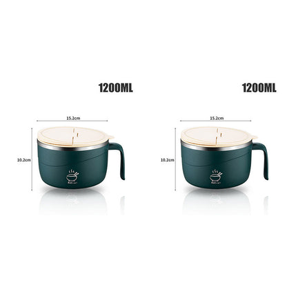 🍲 Isolierte Ramen-Schüssel aus 304 Edelstahl – Praktisch für Haushalt und Küche