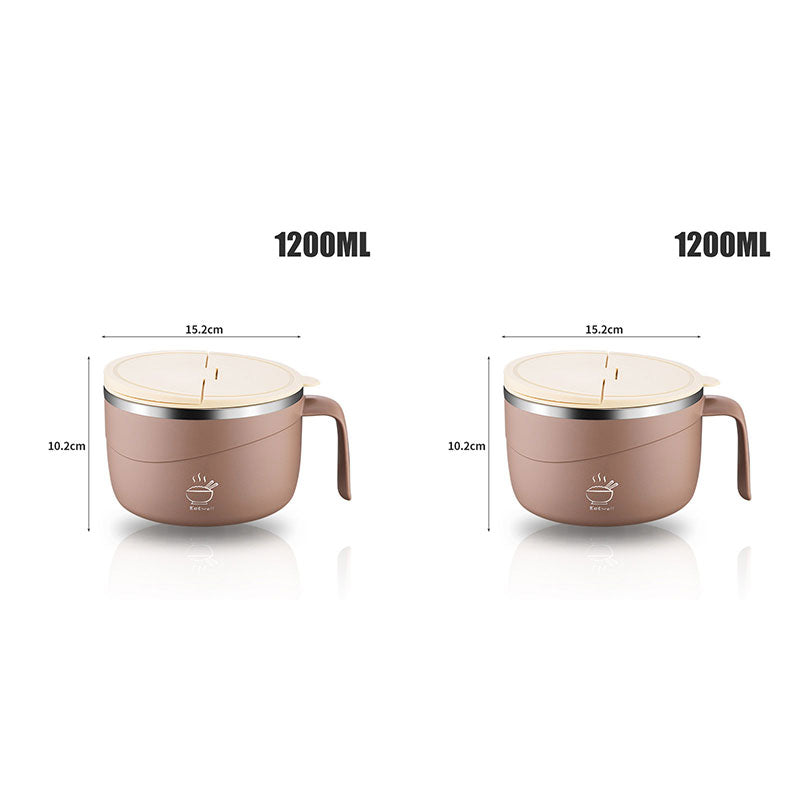 🍲 Isolierte Ramen-Schüssel aus 304 Edelstahl – Praktisch für Haushalt und Küche