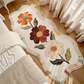 Teppich mit weicher Blumenmusterung für den Boden