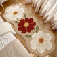 Teppich mit weicher Blumenmusterung für den Boden