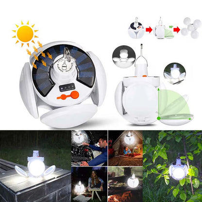 Solar-LED-Lampe – aufladbar, tragbar für Outdoor, Camping & Notfallbeleuchtung 🌞💡
