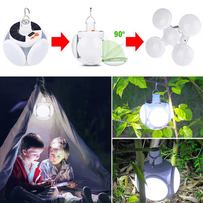 Solar-LED-Lampe – aufladbar, tragbar für Outdoor, Camping & Notfallbeleuchtung 🌞💡