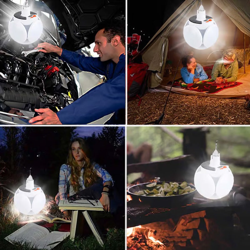 Solar-LED-Lampe – aufladbar, tragbar für Outdoor, Camping & Notfallbeleuchtung 🌞💡