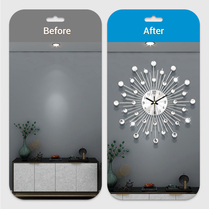 ✨🕰️ 50% Rabatt ⚡ Kreative Strass-Wanduhr – Leise, minimalistisches Luxusstück für Wohnzimmer, Esszimmer und Eingangsbereich! 💎🏡