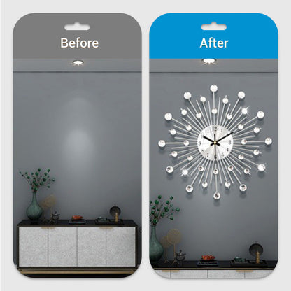 ✨🕰️ 50% Rabatt ⚡ Kreative Strass-Wanduhr – Leise, minimalistisches Luxusstück für Wohnzimmer, Esszimmer und Eingangsbereich! 💎🏡