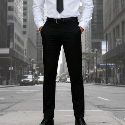 👔👞Herren-Anzughose in klassischer Passform, leicht, lässig, mit Stretchanteil