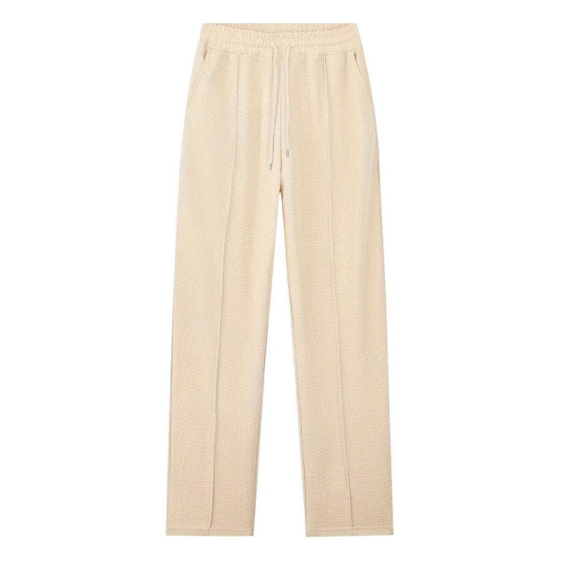 🏃👖Herren-Set aus Sweatshirt mit Waffelstrick und Hose mit geradem Bein