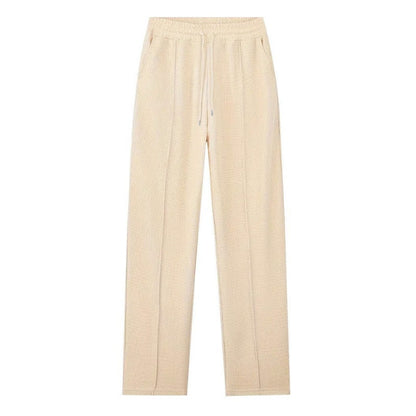 🏃👖Herren-Set aus Sweatshirt mit Waffelstrick und Hose mit geradem Bein