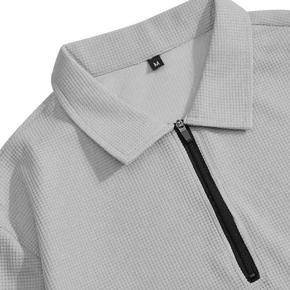 🏃👖Herren-Set aus Sweatshirt mit Waffelstrick und Hose mit geradem Bein