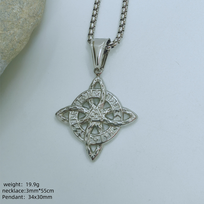 Unisex Witch Knot Pendant Necklace📿