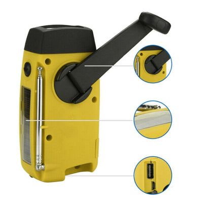 📻☀️ Notfallradio – Solar & Kurbelbetrieb, USB-Ladung, Wetteralarm & Robust für Outdoor/Krise 🔋