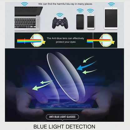 👓 Anti-Blaulicht-Halbrand-Browline-Brille – Einfaches Design für den Alltag