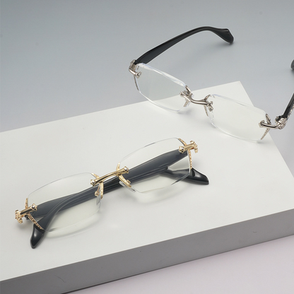 👓 Anti-Blaulicht-Halbrand-Browline-Brille – Einfaches Design für den Alltag