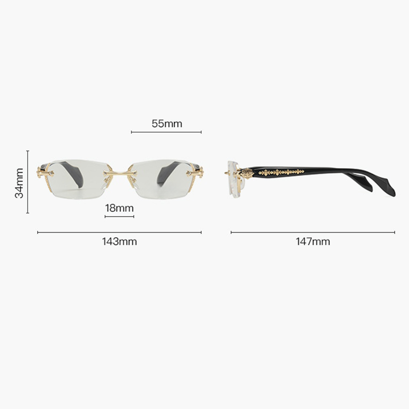 👓 Anti-Blaulicht-Halbrand-Browline-Brille – Einfaches Design für den Alltag