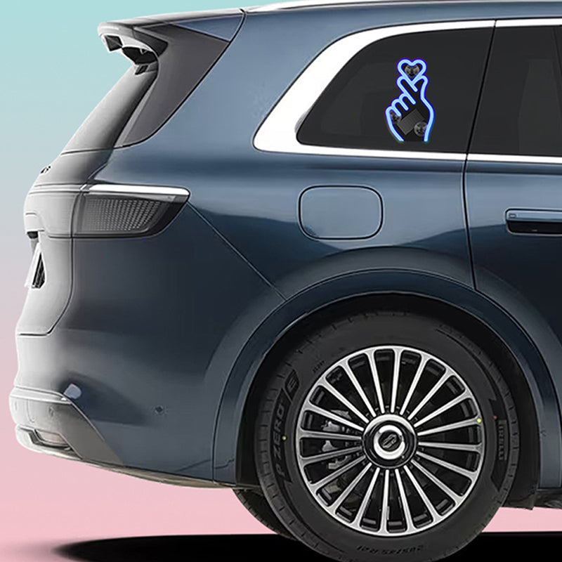 🌟Solarbetriebene LED-Autoleuchte in Form eines Herzens für den Finger💖