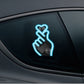 🌟Solarbetriebene LED-Autoleuchte in Form eines Herzens für den Finger💖