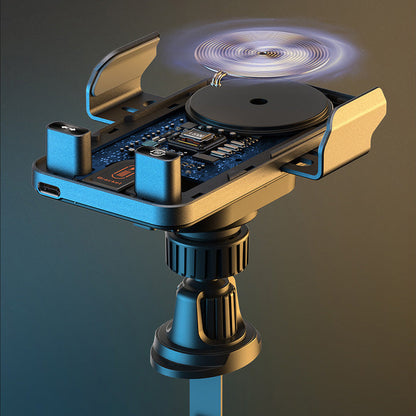 📱🔋Intelligenter 2-in-1-Autotelefonhalter mit automatischer Drehfunktion und kabellosem Ladegerät⚡