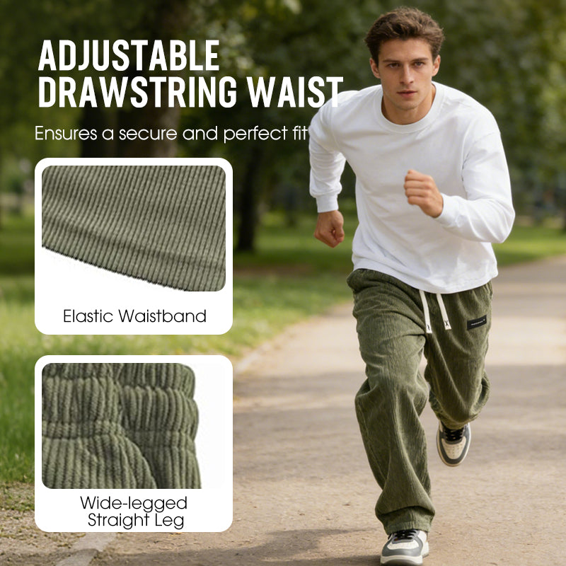 Herrenhose mit lockerer Passform, Kordelzug und Taschen