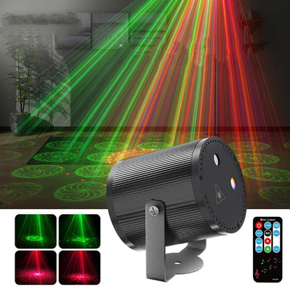DJ Laser-Partylampe mit 7 Lichtmodi und Fernbedienung