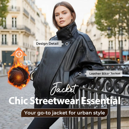 Coole Bikerjacke aus Kunstleder🧥