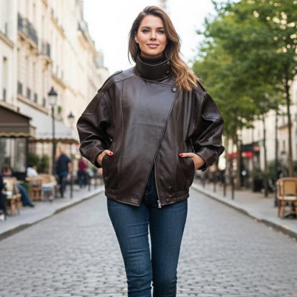 Coole Bikerjacke aus Kunstleder🧥