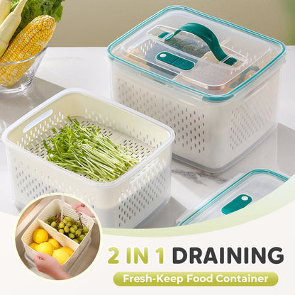 🥗 56% RABATT! 🧊 5er-Pack Kühlschrank-Organizer – Stapelbare Obstbehälter mit Herausnehmbarem Sieb, BPA-frei & Ideal Für Salat, Beeren & Gemüse 🥦