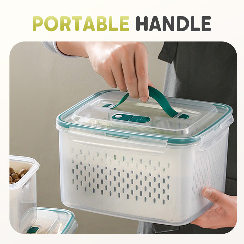 🥗 56% RABATT! 🧊 5er-Pack Kühlschrank-Organizer – Stapelbare Obstbehälter mit Herausnehmbarem Sieb, BPA-frei & Ideal Für Salat, Beeren & Gemüse 🥦